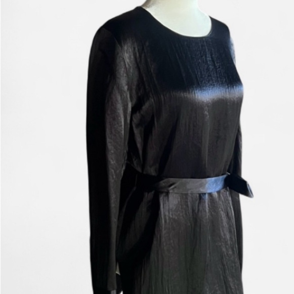 Theory Black Satin “Emory” Textured Tunic Small NWT